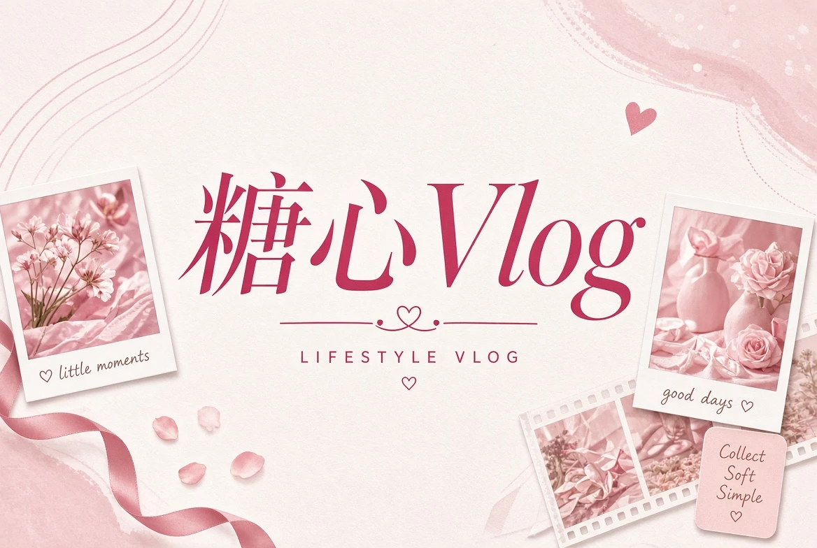 关于糖心Vlog主题原创影像插画